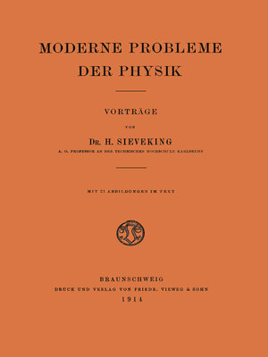 cover image of Moderne Probleme der Physik